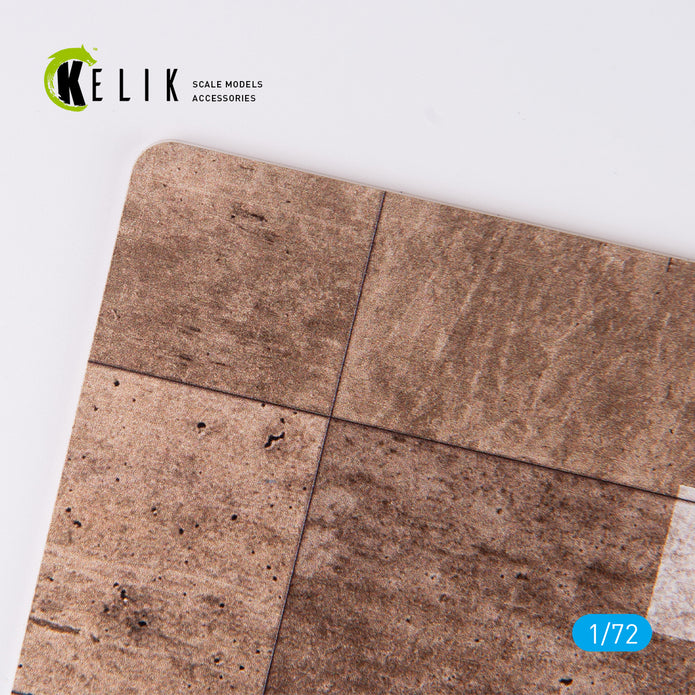 Belgian Kleine Brogel Air Base type 2 - Base - Acrylic 3 mm (280 x 180 mm) (170 g) Scale 1:72 KeliK KS72041 Stands for Plastic Models