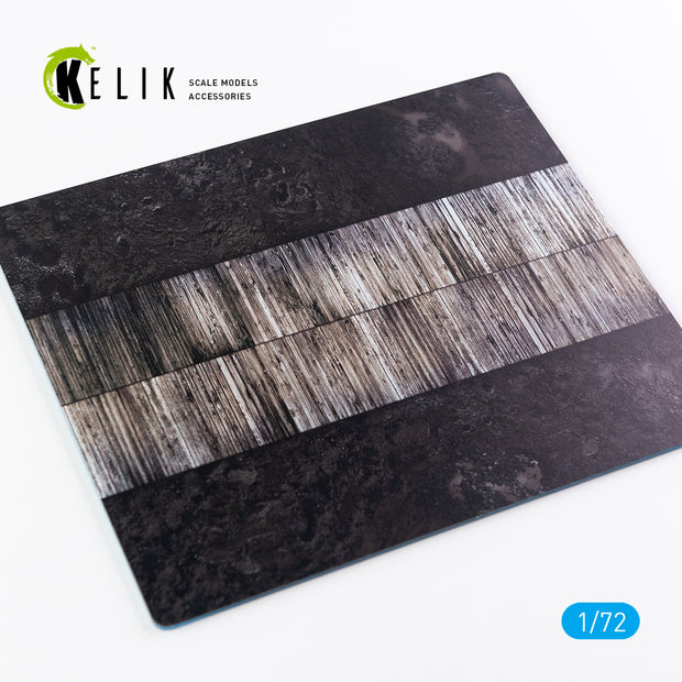 WW1 Wooden Runway (France) - Base - Acrylic 3 mm (180 x 214 mm) (130 g) Scale 1:72 KeliK KS72048 Stands for Plastic Models