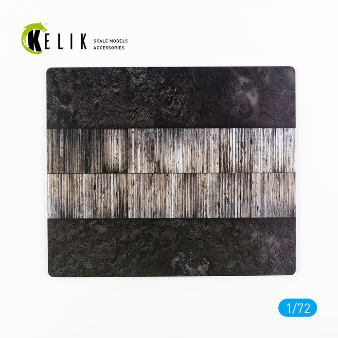 WW1 Wooden Runway (France) - Base - Acrylic 3 mm (180 x 214 mm) (130 g) Scale 1:72 KeliK KS72048 Stands for Plastic Models