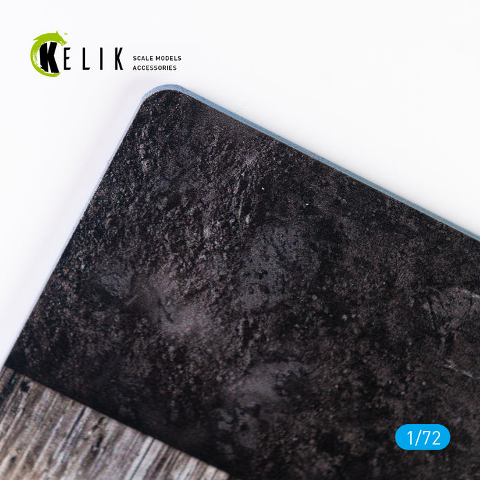 WW1 Wooden Runway (France) - Base - Acrylic 3 mm (180 x 214 mm) (130 g) Scale 1:72 KeliK KS72048 Stands for Plastic Models