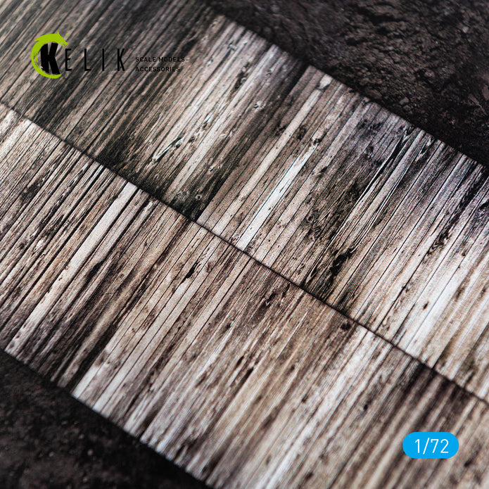 WW1 Wooden Runway (France) - Base - Acrylic 3 mm (180 x 214 mm) (130 g) Scale 1:72 KeliK KS72048 Stands for Plastic Models