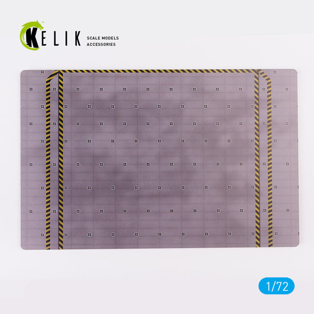 HMAS Canberra (LHD-02) Rear Lift - Base - Acrylic Scale 1:72 KeliK KS72049 Stands for Plastic Models