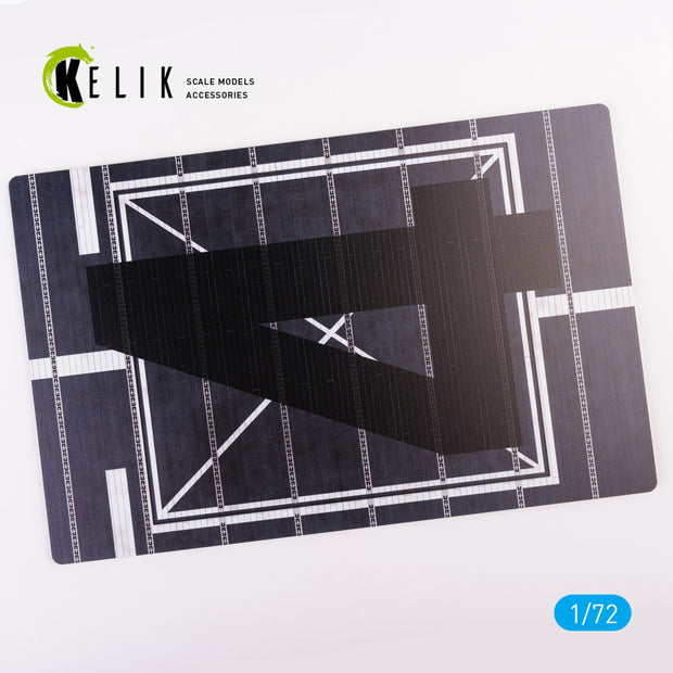 USS Ranger 1943 - Base - Acrylic Scale 1:72 KeliK KS72056 Stands for Plastic Models