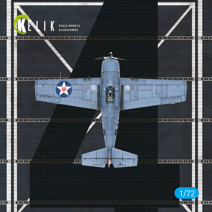 USS Ranger 1943 - Base - Acrylic Scale 1:72 KeliK KS72056 Stands for Plastic Models