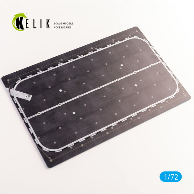 JMSDF Hyuga (DDH 181) front lift - Base - Acrylic 3 mm (280 x 180 mm) (170 g) Scale 1:72 KeliK KS72066 Stands for Plastic Models