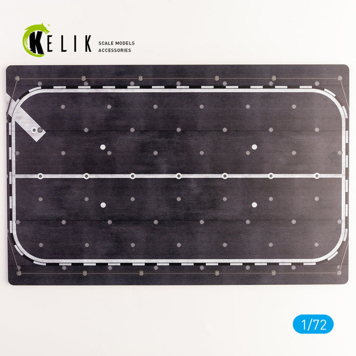 JMSDF Hyuga (DDH 181) front lift - Base - Acrylic 3 mm (280 x 180 mm) (170 g) Scale 1:72 KeliK KS72066 Stands for Plastic Models