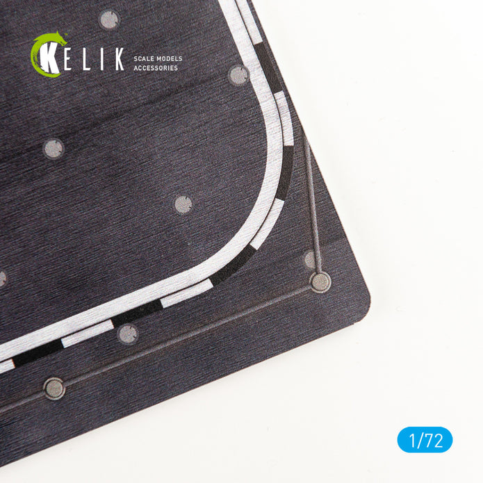 JMSDF Hyuga (DDH 181) front lift - Base - Acrylic 3 mm (280 x 180 mm) (170 g) Scale 1:72 KeliK KS72066 Stands for Plastic Models