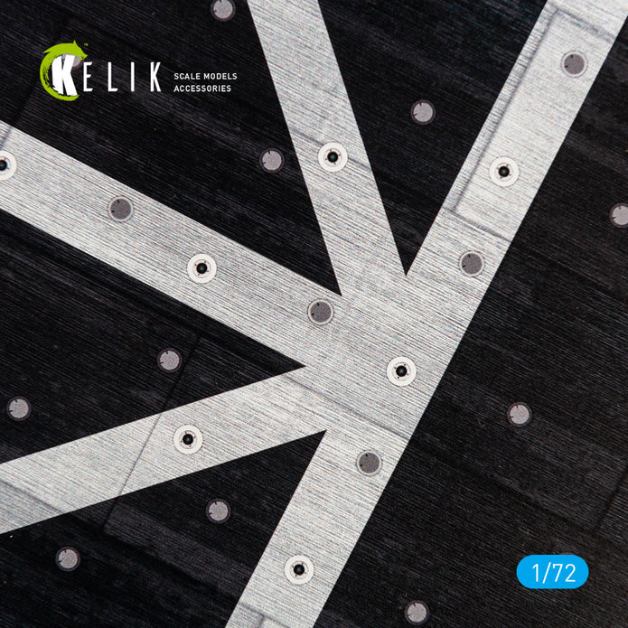 JMSDF Hyuga (DDH 181) Deck - Base - Acrylic 3 mm (280 x 180 mm) (170 g) Scale 1:72 KeliK KS72070 Stands for Plastic Models