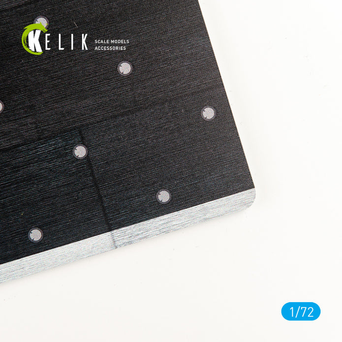 JMSDF Hyuga (DDH 181) Deck - Base - Acrylic 3 mm (280 x 180 mm) (170 g) Scale 1:72 KeliK KS72070 Stands for Plastic Models