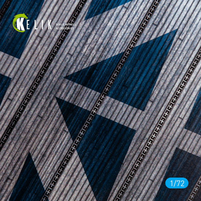 USS Antietam (CV-36) 1953 type 1 - Base - Acrylic 3 mm (280 x 180 mm) (170 g) Scale 1:72 KeliK KS72071 Stands for Plastic Models