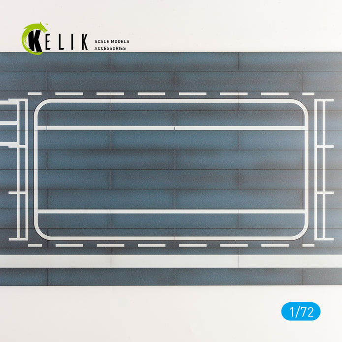 HMS Ark Royal Nose Lift 1939 - Base - Acrylic 3 mm (280 x 180 mm) (170 g) Scale 1:72 KeliK KS72085 Stands for Plastic Models