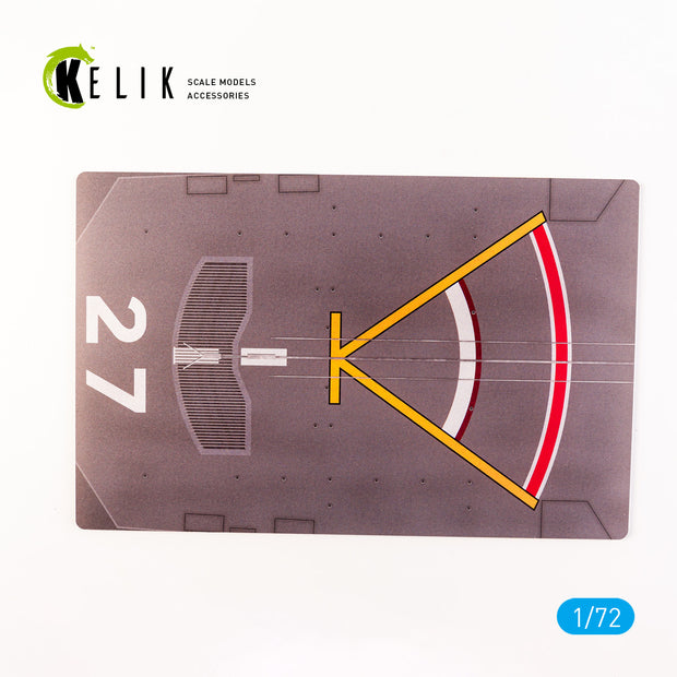 JDS Isoyuki DD-127 1985 - Base - Acrylic 3 mm (280 x 180 mm) (170 g) Scale 1:72 KeliK KS72106 Stands for Plastic Models
