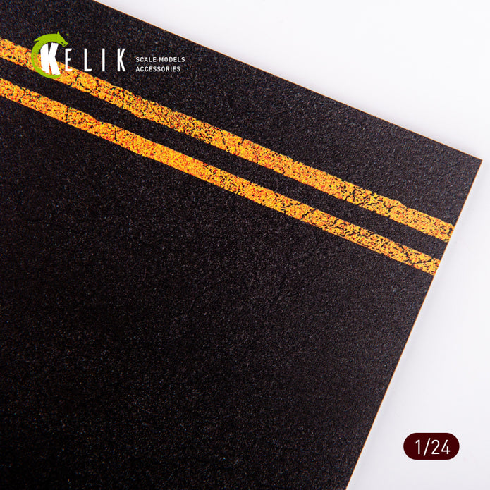 Road for a truck - Base - Acrylic 3 mm (180 x 357 mm) (210 g) Scale 1:24 KeliK KS24012 Stands for Plastic Models