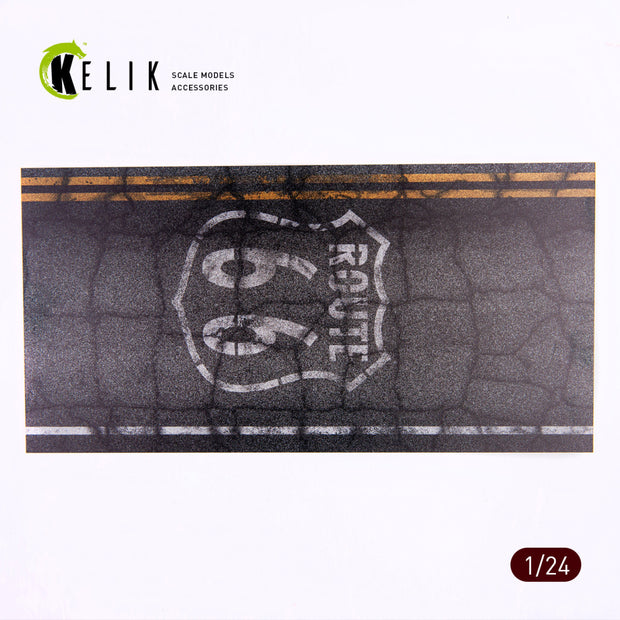 Route 66 - Base - Acrylic Scale 1:24 KeliK KS24013 Stands for Plastic Models