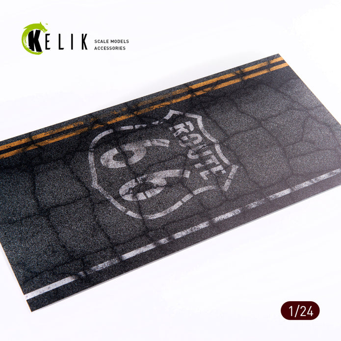 Route 66 - Base - Acrylic Scale 1:24 KeliK KS24013 Stands for Plastic Models