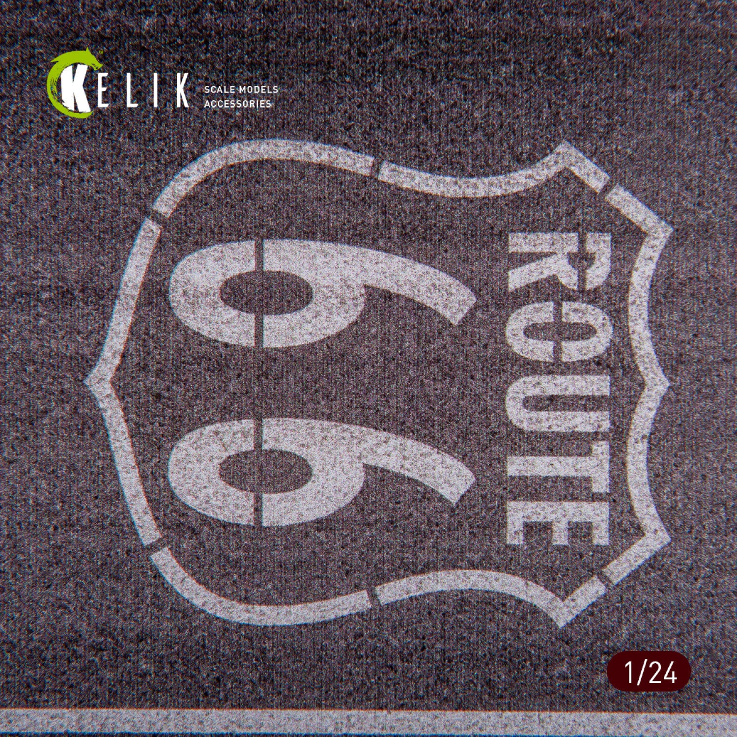 Route 66 - Base - Acrylic Scale 1:24 KeliK KS24013 Stands for Plastic Models