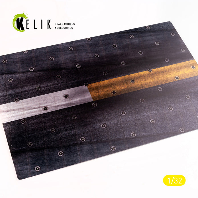 CVN-68 USS Nimitz Type 1 Start Position - Base - Acrylic 3 mm (410 x 270 mm) (410 g) Scale 1:32 KeliK KS32001 Stands for Plastic Models