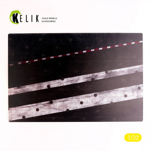 CVN-68 USS Nimitz Type 2 - Base - Acrylic 3 mm (410 x 270 mm) (410 g) Scale 1:32 KeliK KS32002 Stands for Plastic Models