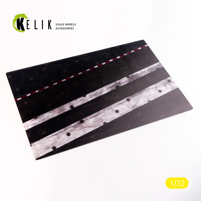 CVN-68 USS Nimitz Type 2 - Base - Acrylic 3 mm (410 x 270 mm) (410 g) Scale 1:32 KeliK KS32002 Stands for Plastic Models