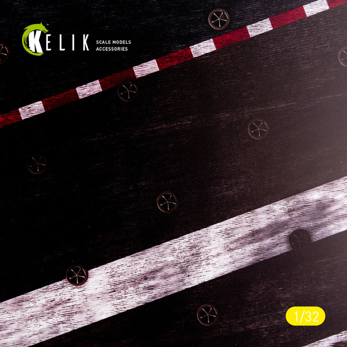 CVN-68 USS Nimitz Type 2 - Base - Acrylic 3 mm (410 x 270 mm) (410 g) Scale 1:32 KeliK KS32002 Stands for Plastic Models