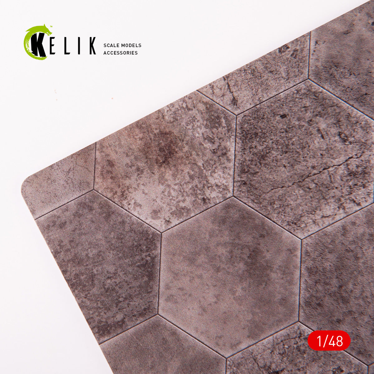 Soviet hexagonal plates 1930-1960 (Runways up to 1000 m, Taxiways, parkings - 1) - Acrylic 3 mm (410 x 270 mm) (410 g) Scale 1:48 KeliK KS48023 Stands for Plastic Models