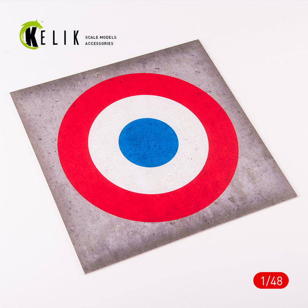 France Roundel - Acrylic 3 mm (240 x 240 mm) (190g) Scale 1:72-1:48 KeliK KS48025 Stands for Plastic Models