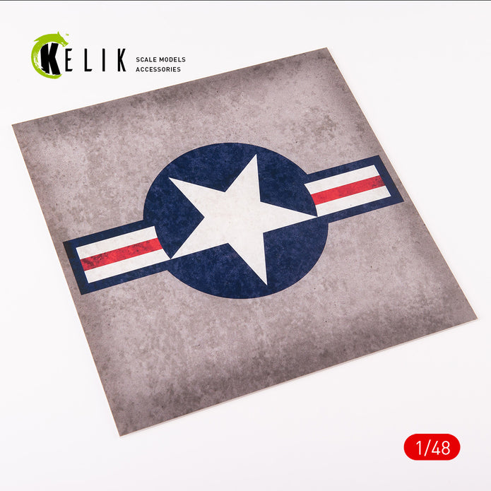 US Roundel - Acrylic 3 mm (240 x 240 mm) (190g) Scale 1:72-1:48 KeliK KS48027 Stands for Plastic Models