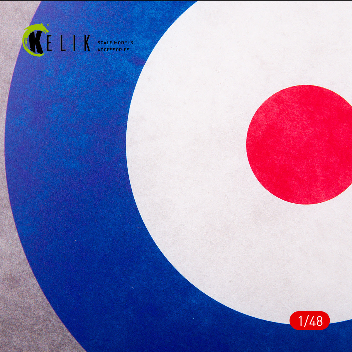 United Kingdom Roundel - Acrylic 3 mm (240 x 240 mm) (190g) Scale 1:72-1:48 KeliK KS48028 Stands for Plastic Models