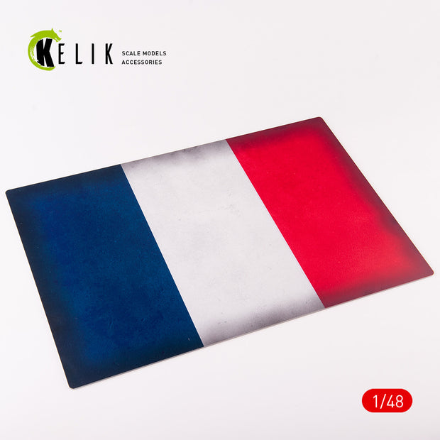 France Flag - Acrylic 3 mm (410 x 270 mm) (410 g) Scale 1:48 KeliK KS48029 Stands for Plastic Models