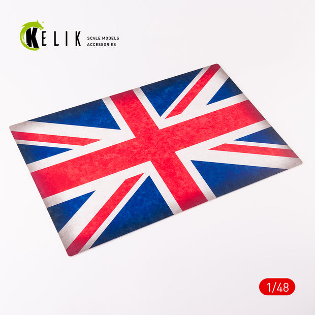 United Kingdom Flag - Acrylic 3 mm (410 x 270 mm) (410 g) Scale 1:48 KeliK KS48030 Stands for Plastic Models