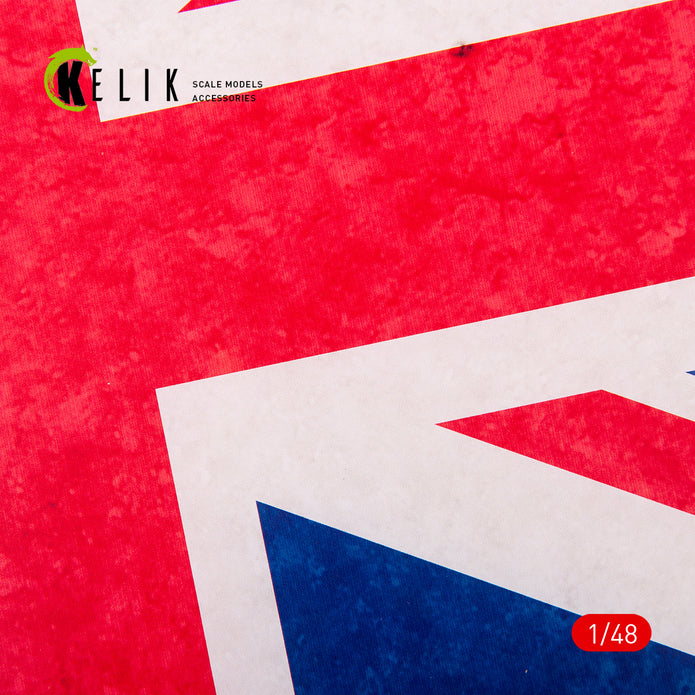 United Kingdom Flag - Acrylic 3 mm (410 x 270 mm) (410 g) Scale 1:48 KeliK KS48030 Stands for Plastic Models