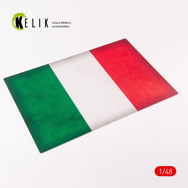 Italy Flag - Acrylic 3 mm (410 x 270 mm) (410 g) Scale 1:48 KeliK KS48031 Stands for Plastic Models