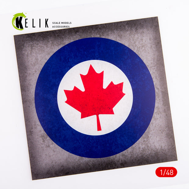 Canada Roundel - Acrylic 3 mm (240 x 240 mm) (190 g) Scale 1:72-1:48 KeliK KS48033 Stands for Plastic Models