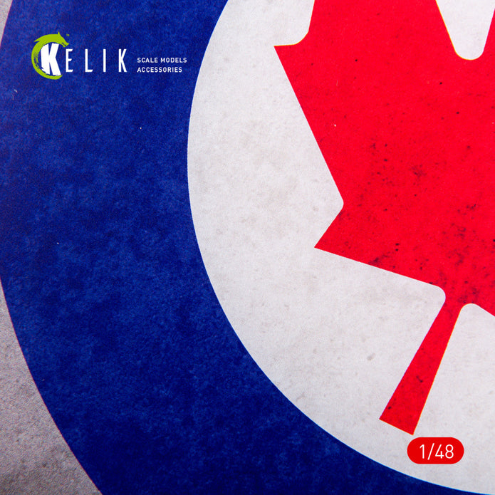 Canada Roundel - Acrylic 3 mm (240 x 240 mm) (190 g) Scale 1:72-1:48 KeliK KS48033 Stands for Plastic Models