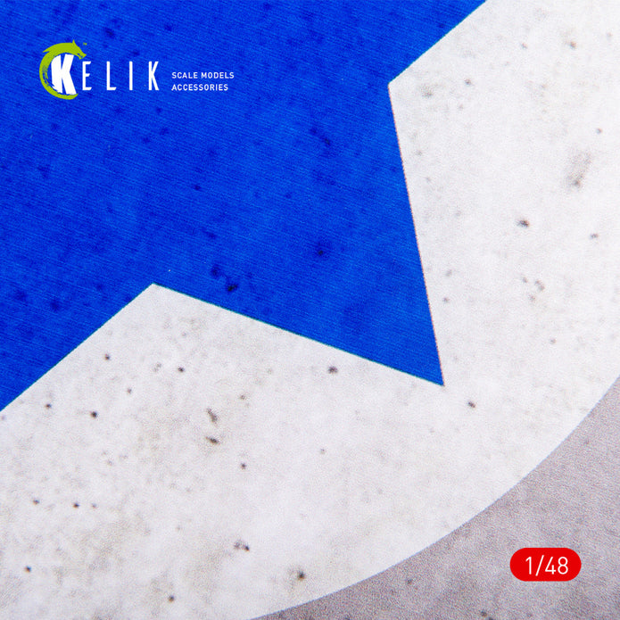 Israel Roundel - Acrylic 3 mm (240 x 240 mm) (190 g) Scale 1:72-1:48 KeliK KS48034 Stands for Plastic Models