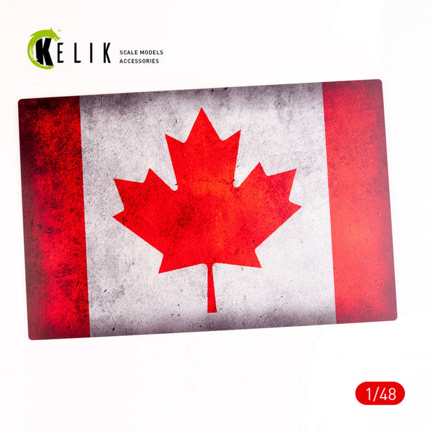 Canada Flag - Base - Acrylic 3 mm (410 x 270 mm) (410 g) Scale 1:72-1:32 KeliK KS48035 Stands for Plastic Models