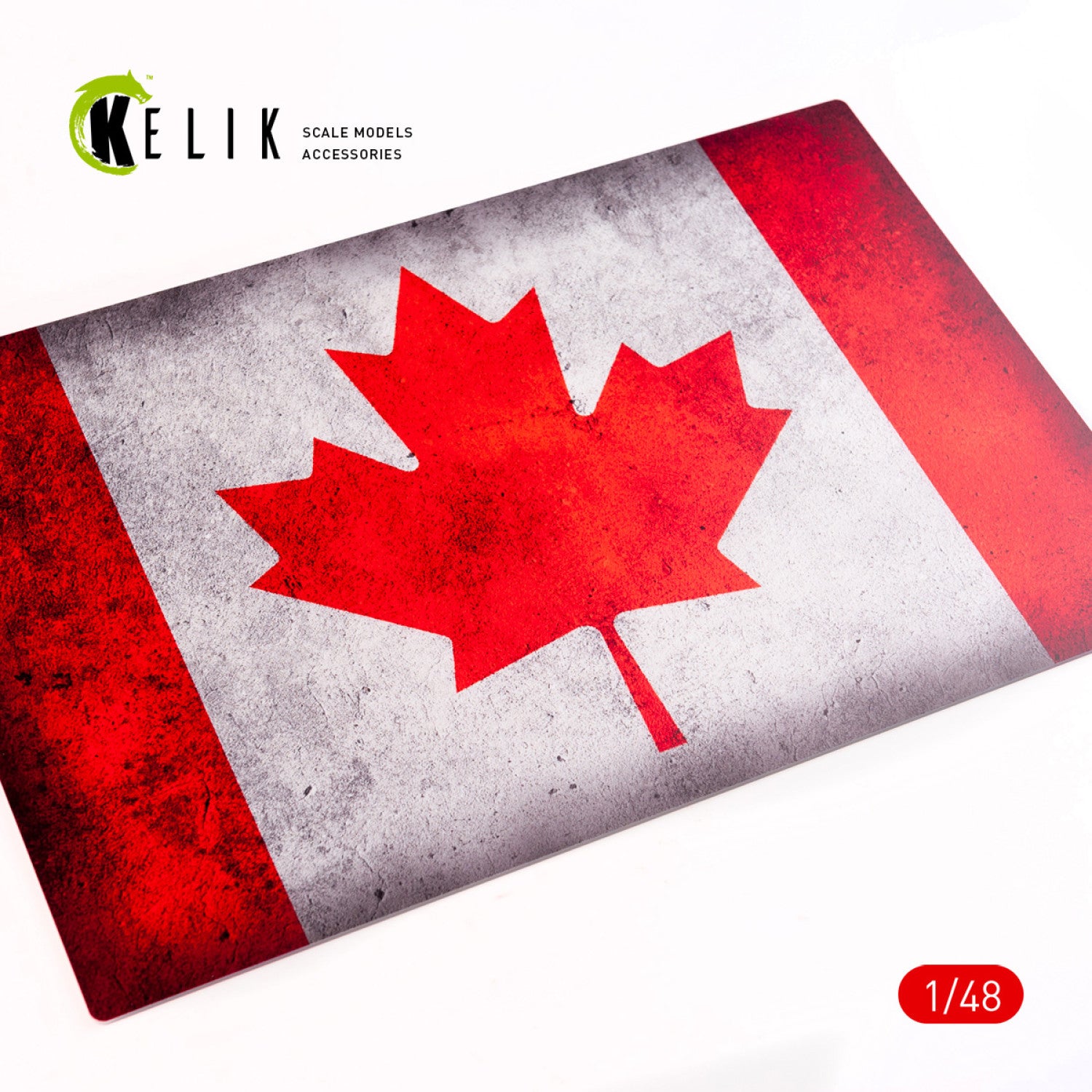 Canada Flag - Base - Acrylic 3 mm (410 x 270 mm) (410 g) Scale 1:72-1:32 KeliK KS48035 Stands for Plastic Models