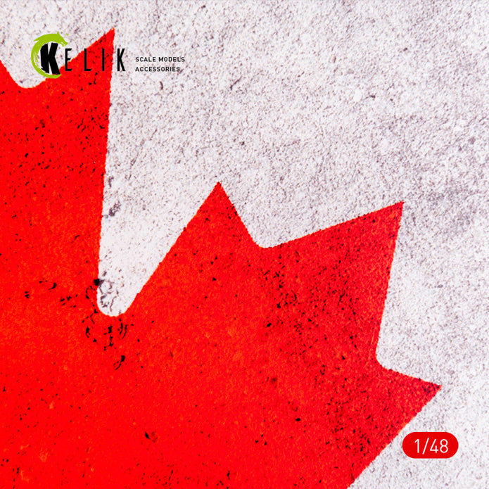 Canada Flag - Base - Acrylic 3 mm (410 x 270 mm) (410 g) Scale 1:72-1:32 KeliK KS48035 Stands for Plastic Models