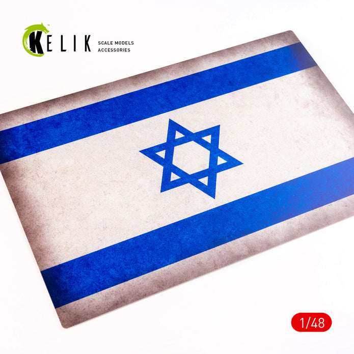 Israel Flag - Base - Acrylic 3 mm (410 x 270 mm) (410 g) Scale 1:72-1:32 KeliK KS48036 Stands for Plastic Models