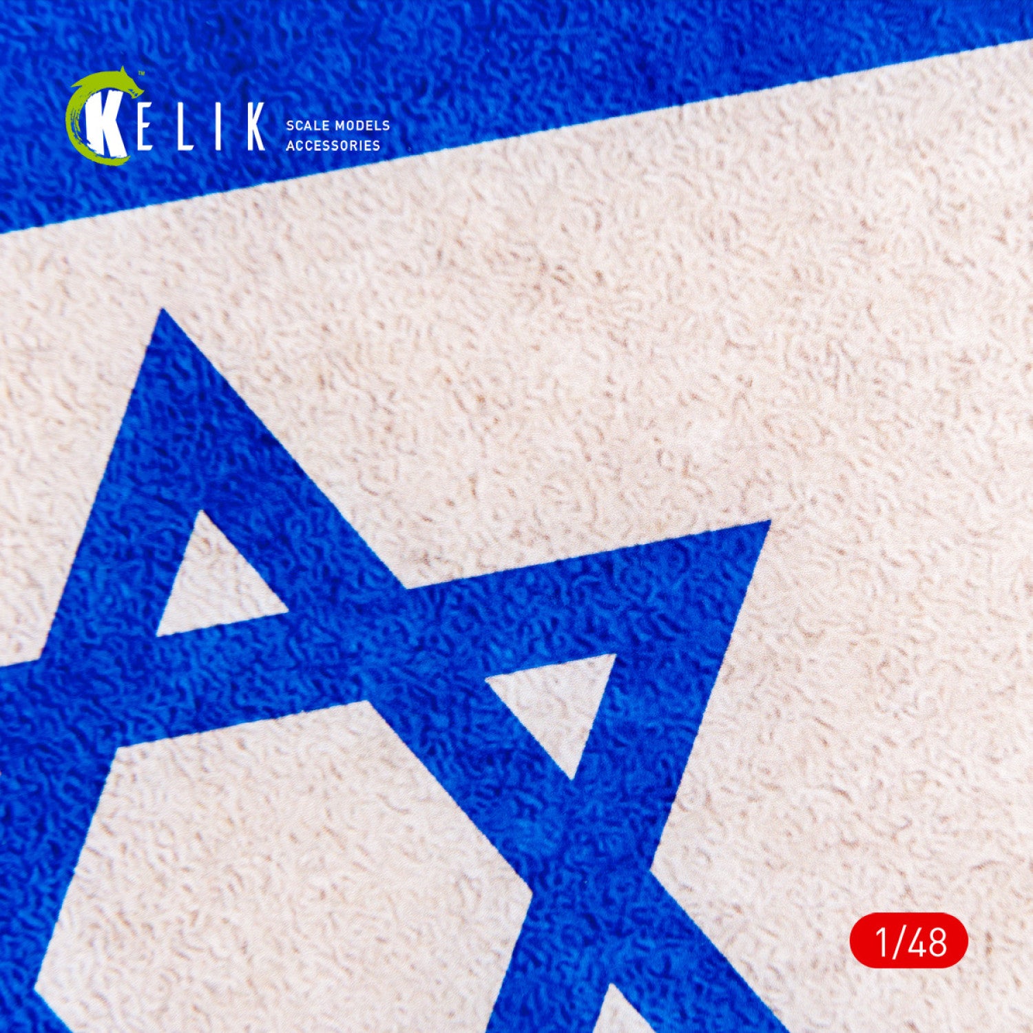 Israel Flag - Base - Acrylic 3 mm (410 x 270 mm) (410 g) Scale 1:72-1:32 KeliK KS48036 Stands for Plastic Models