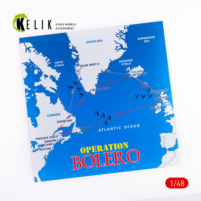 Operation Bolero WWII era - Acrylic 3 mm (240 x 240 mm) (190g) Scale 1:72-1:48 KeliK KS48038 Stands for Plastic Models