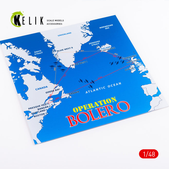 Operation Bolero WWII era - Acrylic 3 mm (240 x 240 mm) (190g) Scale 1:72-1:48 KeliK KS48038 Stands for Plastic Models