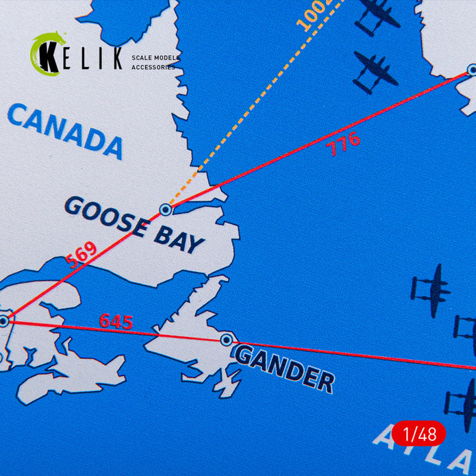 Operation Bolero WWII era - Acrylic 3 mm (240 x 240 mm) (190g) Scale 1:72-1:48 KeliK KS48038 Stands for Plastic Models