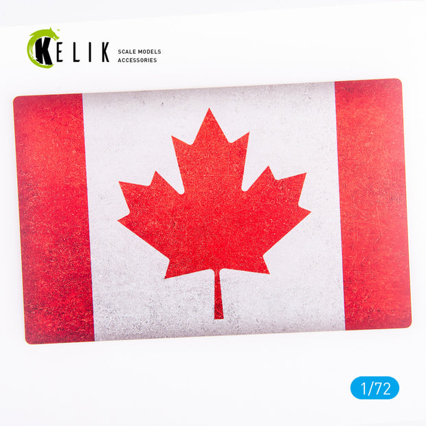 Canada Flag - Base - Acrylic 3 mm (280 x 180 mm) (170 g) Scale 1:72 KeliK KS72086 Stands for Plastic Models