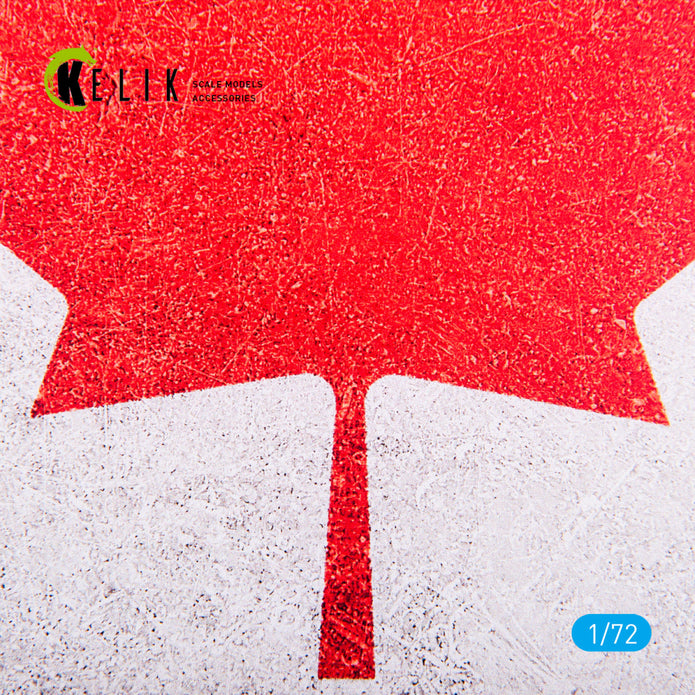 Canada Flag - Base - Acrylic 3 mm (280 x 180 mm) (170 g) Scale 1:72 KeliK KS72086 Stands for Plastic Models