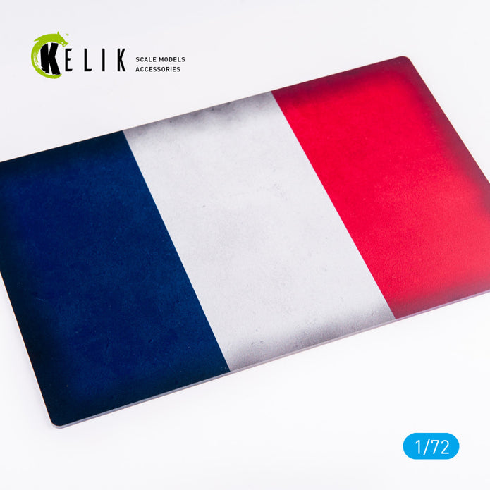 France Flag - Base - Acrylic 3 mm (280 x 180 mm) (170 g) Scale 1:72 KeliK KS72087 Stands for Plastic Models