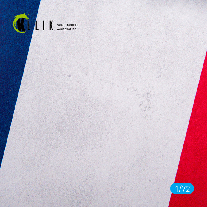 France Flag - Base - Acrylic 3 mm (280 x 180 mm) (170 g) Scale 1:72 KeliK KS72087 Stands for Plastic Models