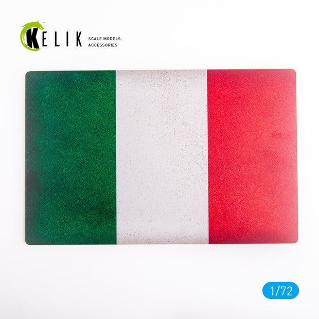 Italy Flag - Base - Acrylic 3 mm (280 x 180 mm) (170 g) Scale 1:72 KeliK KS72089 Stands for Plastic Models