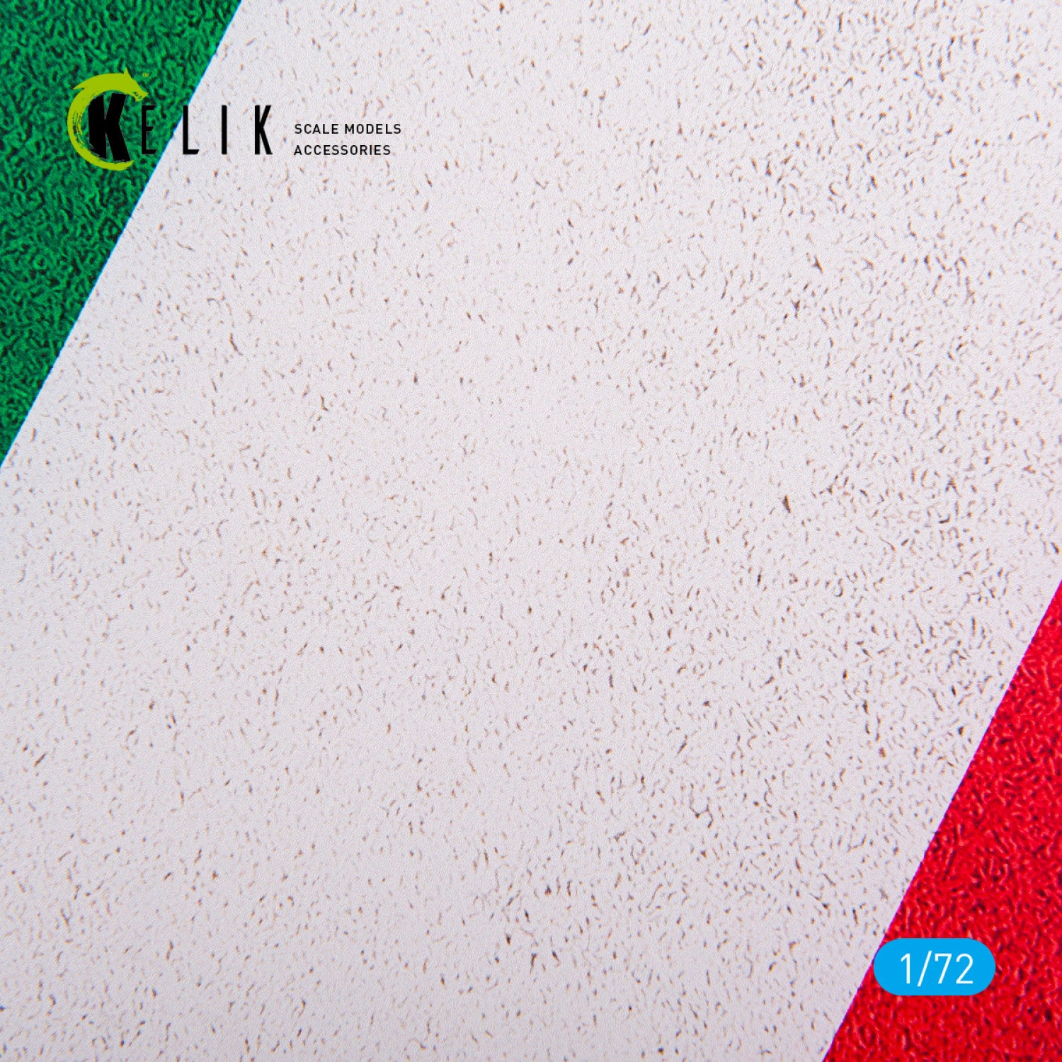 Italy Flag - Base - Acrylic 3 mm (280 x 180 mm) (170 g) Scale 1:72 KeliK KS72089 Stands for Plastic Models