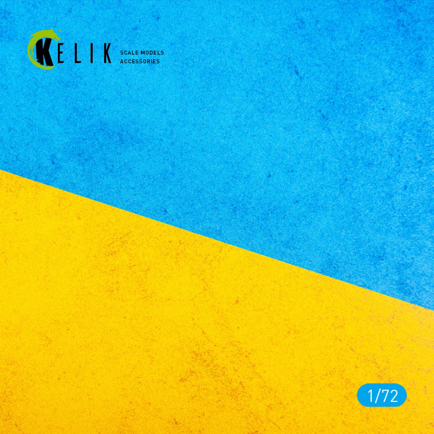 Ukraine Flag - Base - Acrylic 3 mm (280 x 180 mm) (170 g) Scale 1:72 KeliK KS72090 Stands for Plastic Models